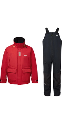 2026 Gill Mens OS3 Coastal Cruising Sailing Suit OS34JOS33P - Red / Black